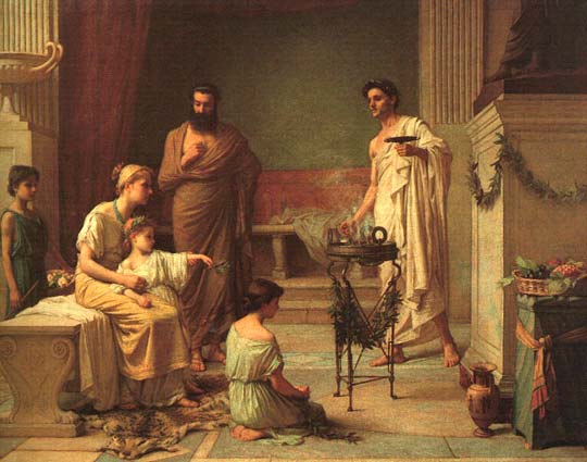 John William Waterhouse: A Sick Child brought into the Temple of Aesculapius - 1877