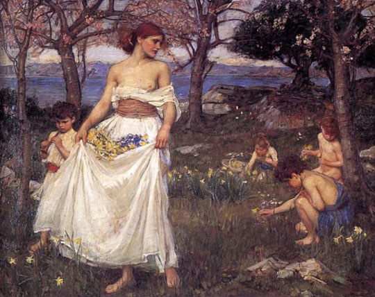 John William Waterhouse: A Song of Springtime - 1913