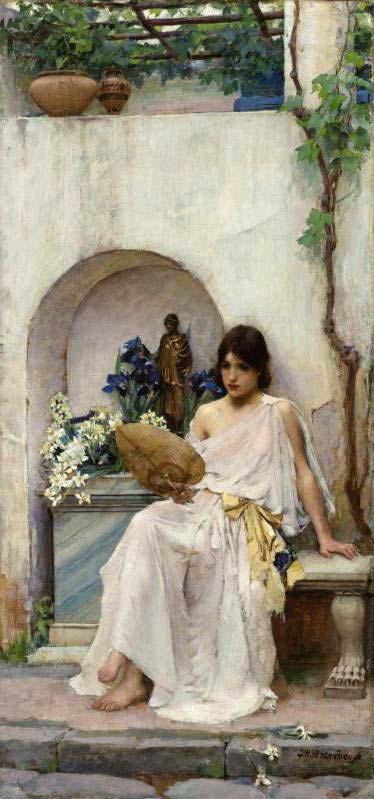 John William Waterhouse: Flora [white dress] - 1890