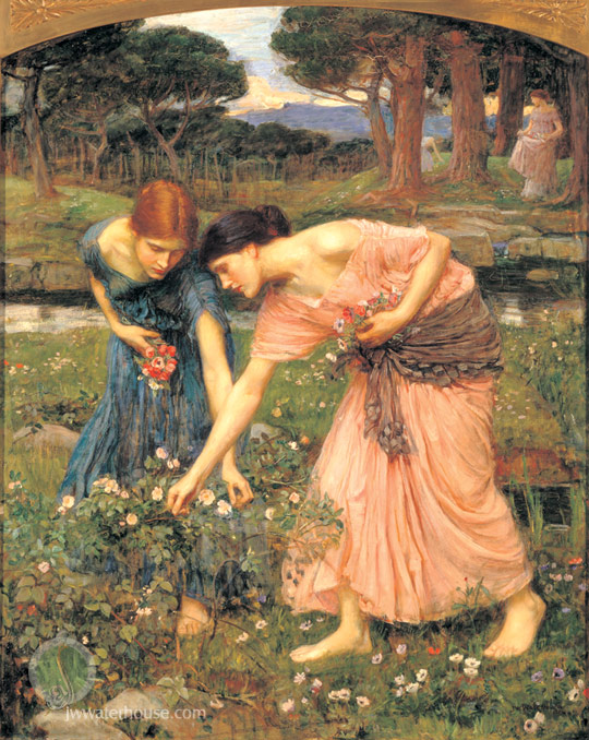 John William Waterhouse: Gather Ye Rosebuds While Ye May - 1909