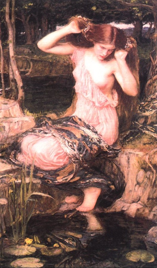 John William Waterhouse: Lamia [by the pond] - 1909