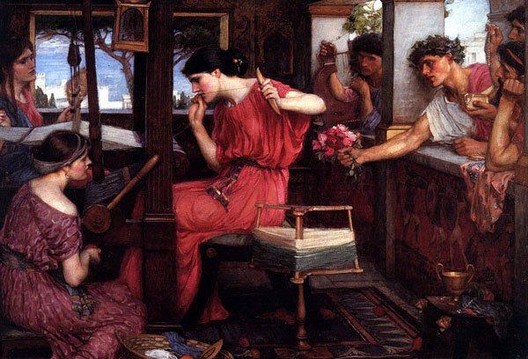 John William Waterhouse: Penelope and the Suitors - 1912