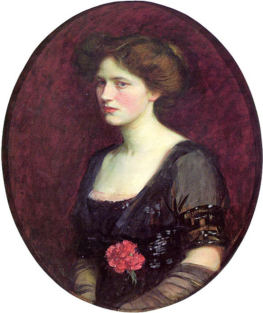 John William Waterhouse: Portrait of Mrs. Charles Schreiber - 1912