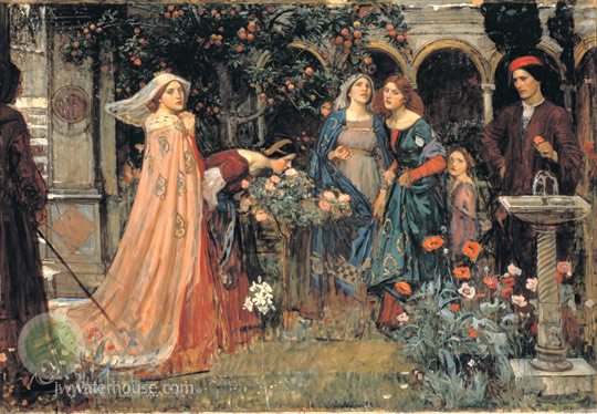 John William Waterhouse: The Enchanted Garden - 1916