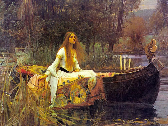 John William Waterhouse: The Lady of Shalott [on boat] - 1888