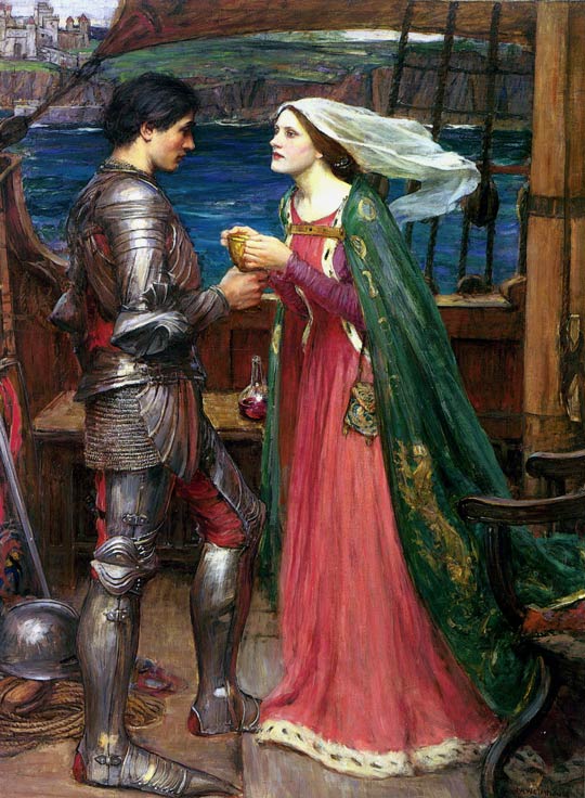 John William Waterhouse: Tristan and Isolde Sharing the Potion - 1916